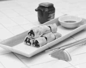 Crispy Spinach And Corn Cheung Fun