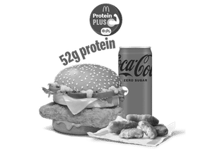 McSpicy Premium Chicken Protein Plus + 4 Pc Chicken Nugget + Coke Zero