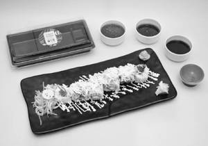 Midnight Crab Salad And Tempura Prawns Sushi Roll