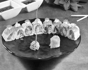 Salmon And Crab Roll Sushi
