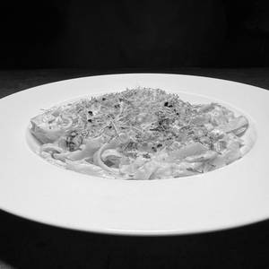 Fettucini in Mushroom & Parmesan topped with Pangrattato