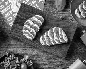 Sour Cream And Tomato Chilli Jam Bruschetta