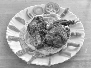 5 Parotta with Chicken Fry (1pcs)