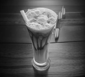Cold coffee with ice cream