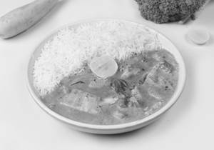 Thai Red Curry Served With Rice