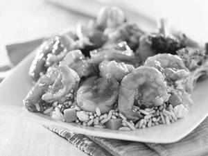 Prawn Schezwan Fried Rice (serves 1-2)