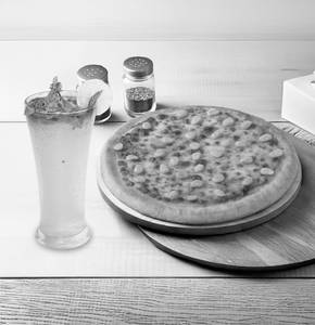 Premium Cheese Corn Pizza With Masala Lemonade
