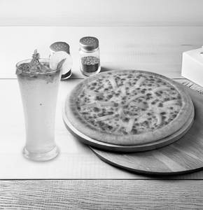 Premium Cheese Onion Pizza With Masala Lemonade