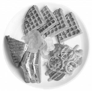 Belgium Waffle Sandwich Brunch