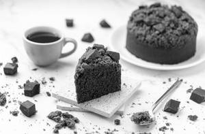 Chocolate Chunk Crumble Tea Cake Slice