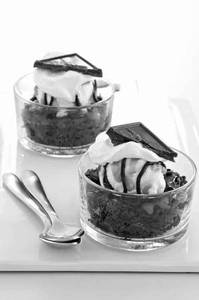 Brownie with ice cream