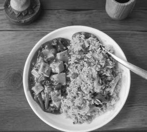 Chilli Paneer Gravy + Fried Rice