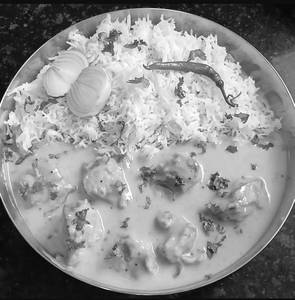 Punjabi Kadhi Pakora With Chawa(mixed)l