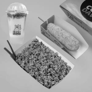 Korean Veg Fried Rice Meal ( Korean Fried Rice + Corn Dog + Beverage)