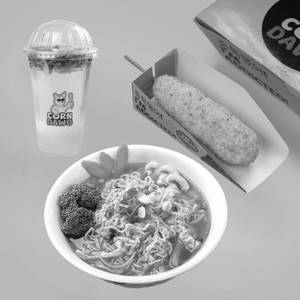 Korean Veg Ramen Meal ( Korean Veg Ramen + Corn Dawg + Drink)