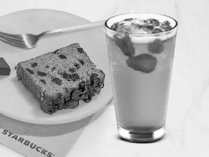 Tall Strawberry Acai Lemonade with Banana Chocolate Loaf Cake