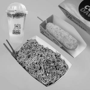 Korean Veg Noodles Meal ( Veg Noodles+ Corn Dawg + Drink)