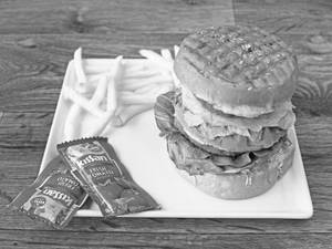 Veg Burger +French Fries 