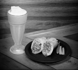 Arabic Chicken Shawarma Roll With Malabar Shake