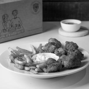 French Fries With Chicken Popcorn
