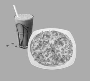 Veggies Pizza & Cold Coffee