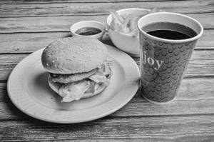 Chicken Tikka Burger + Fries + Cold Drink