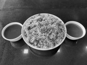 Chicken Fried Rice With Beef Chilli 