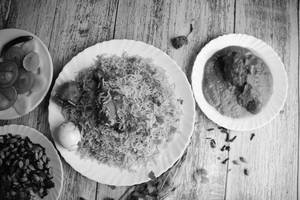 Chicken Biryani With Chicken Chaap
