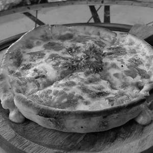 Deep Dish Mushroom + Spinach Pizza