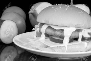 Mayonnaise Veg Burger with chees