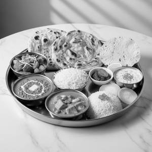 Half Kadhai Paneer + Half Dal Makhni & 2 Lacha Prantha + 2 Butter naan