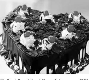 Black Forest Heart Shape Cake