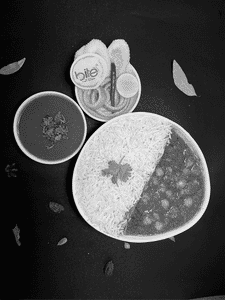 Choley Chawal With Boondi Raita