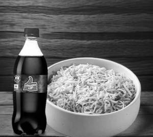 Cheese maggi + thums up
