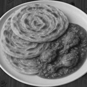 Parotta With Chicken  [2 Pieces]