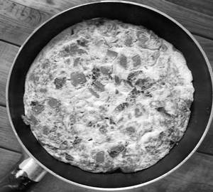 Double egg mix veg omelette
