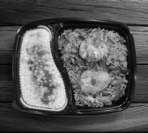 Egg Biryani With Boondi Raita