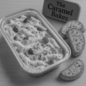 Penne Cream Alfredo Veg Pasta with Garlic Bread