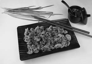 Schezwan Squid (dry)