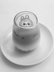Labubu Strawberry Matcha Latte