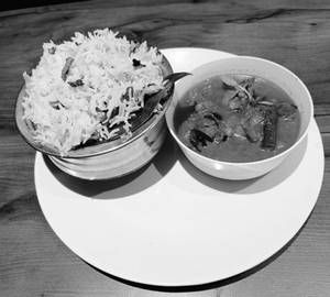 Bagara Rice with Chicken Fry