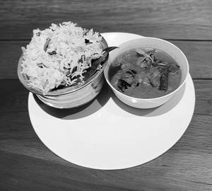Bagara Rice with Chicken Curry