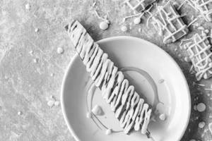 Black White Chocolate Long Waffle Stick