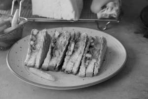 Veg Sandwich Served Fish Ketchup Sachets