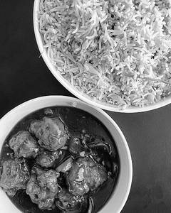 Chicken Manchow Rice With Gravy