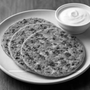 Methi Paratha with Curd