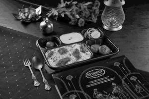 Dastaan-e-Ghee Murgh Thali with Kebabs (Ghee Roast Chicken Biryani)