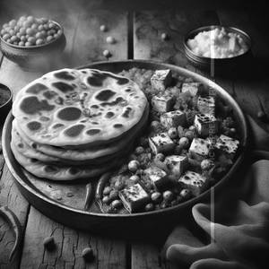2 Paratha With Paneer Bhurji (Free Mineral Water)