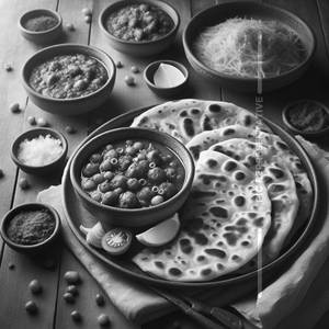 2 Tandoori Aloo Pyaz Paratha with chole