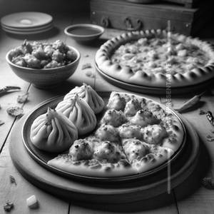Chicken Momo Pizza